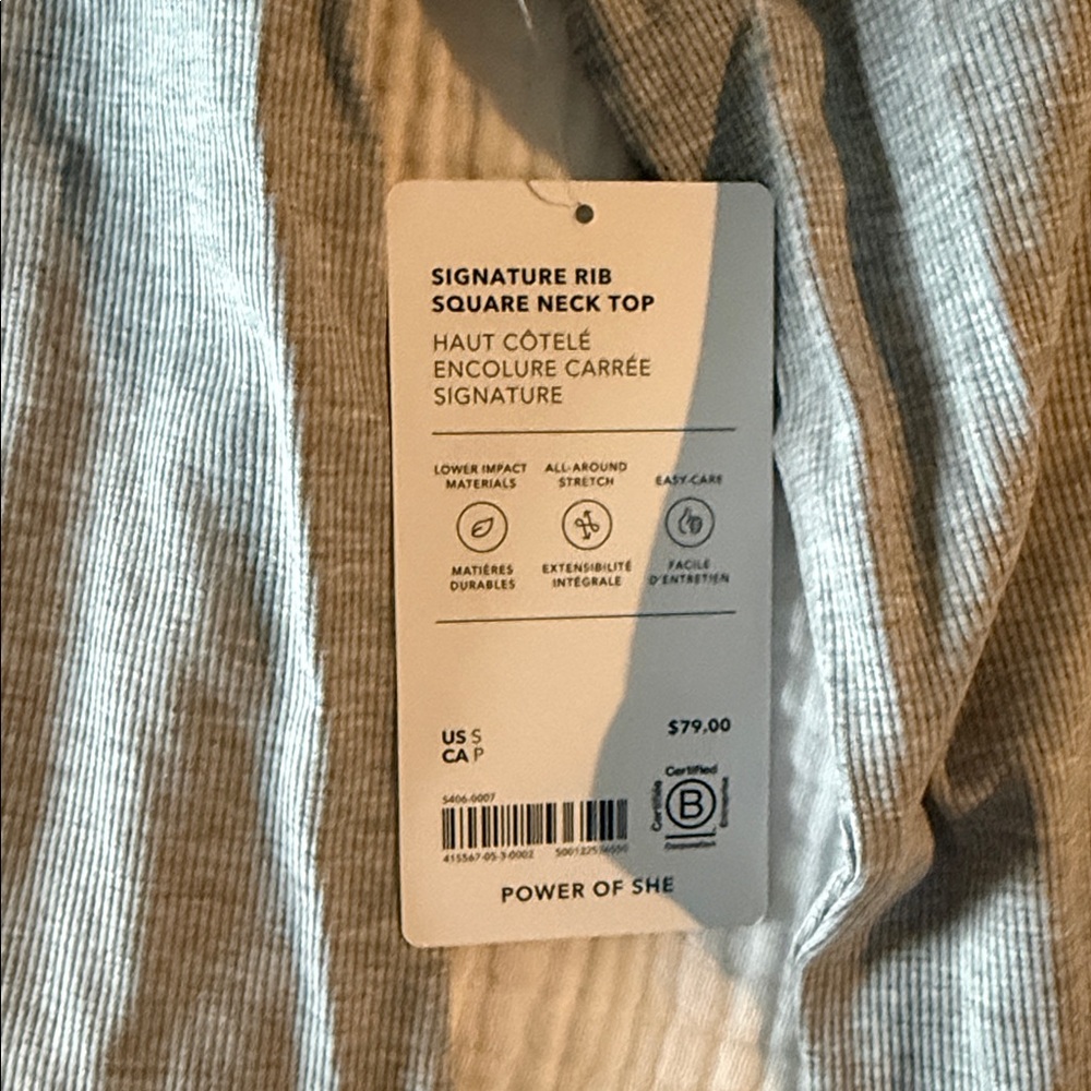 Athleta Signature Rib Square Neck Top - Picture 2 of 2